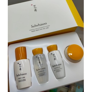 Set 4 items ใหม่ล่าสุด SULWHASOO  ESSENTIAL DAILY ROUTINE KIT 4items บำรุงผิวหน้า ครบทุกขั้นตอน หมดอายุ 12 ปี 2024