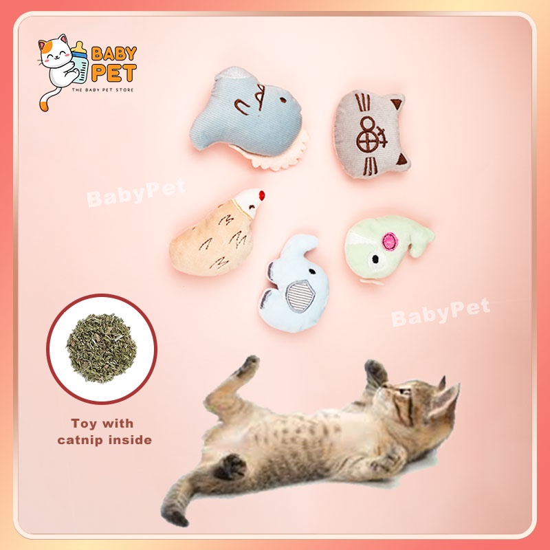 สัตว์เลี้ยงของเล่นมิ้นท์หญ้าชนิดหนึ่งของเล่นตุ๊กตาสําหรับแมวและสุนัขน่ารักนุ่ม Mainan Kuching 猫宠物毛绒玩