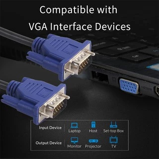 สาย VGA สายต่อจอVGA 3+5 15pin VGA Cable MaleTo Male ยาว1.5เมตร