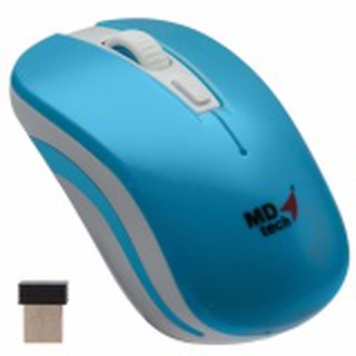 เมาส์ Wireless Optical Mouse USB MD-TECH (RF-134) Blue/White	 Wireless USB / 2.4Ghz / 4 Buttons