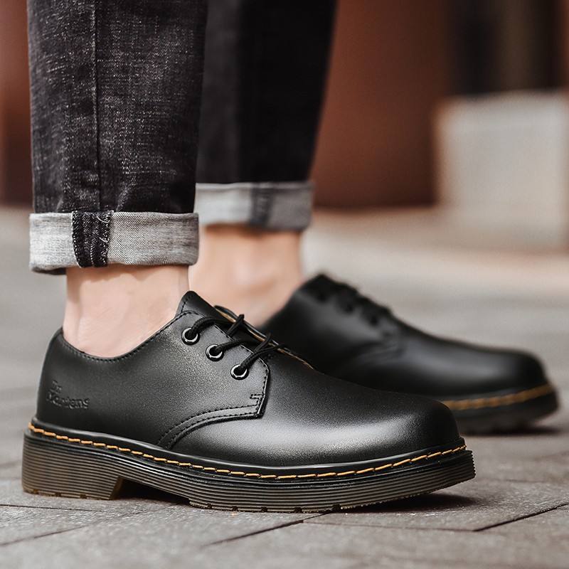 Oxford Boots Men Leather Made Casual Black Fashion Official Boots For Male