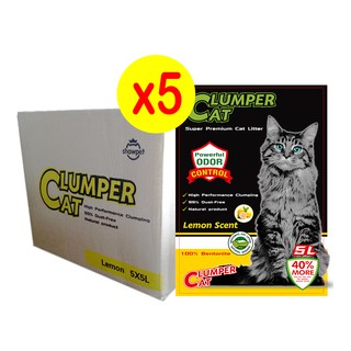 Clumper Cat ทรายแมว ภูเขาไฟ ขนาด 5 ลิตร/20KG - กลิ่นเลม่อน