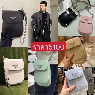 พรี Prada 1BH185 Saffiano ​6091กระเป๋าสะพายกระเป๋าแฟชั่นกระเป๋าสะพายไหล่กระเป๋าคาดอก ผู้ชาย​ กระเป๋า​เก็บ​โทรศัพท์