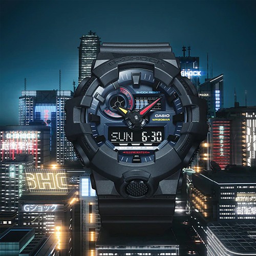 CASIO G-SHOCK นาฬิกาข้อมือผู้ชาย สายเรซิ่น GA-700BMC-1ADR,GA-700BMC-1A,GA-700BMC