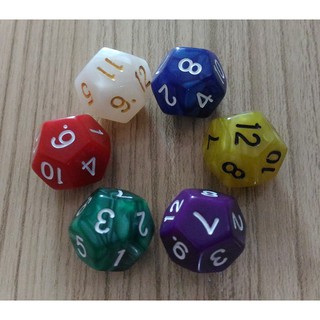 ลูกเต๋า 12 หน้า (ราคาต่อชิ้น)
