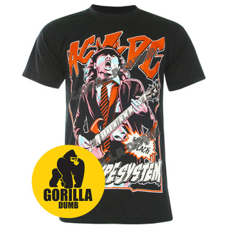 Gorilladumb เสื้อยืดลายวงดนตรี เอซีดีซี AC DC Angus Young