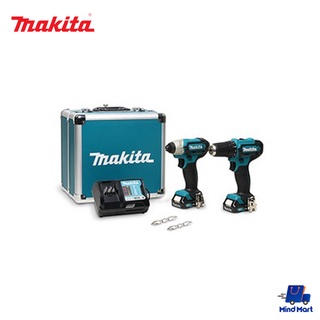 MAKITA COMBO KIT สว่านไขควงไร้สาย+ไขควงกระแทกไร้สาย+BOX 12V MAX