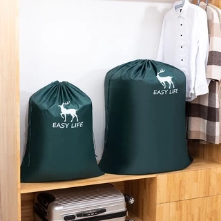 เสื ้ อผ ้ าผ ้ านวมบ ้ านถุงเก ็ บ Drawstring กระเป ๋ าผ ้ าขนาดใหญ ่ ความจุของเล ่ น Sundries Sorting ถุงเก ็ บฝุ ่ น