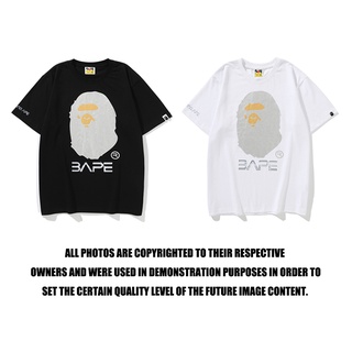 เสื้อยืดสีขาวเสื้อลําลอง★ชุดสตรีท♥B-- ※ -pe x SORAYAMA Ape-Man Head Kongyamagi เสื้อยืดแขนสั้น