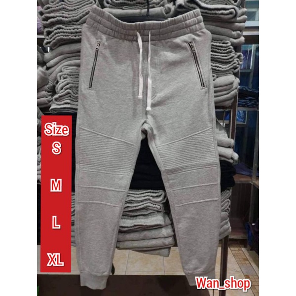 กางเกงขายาวกระเป๋าซิบข้าง (jogger ) ผ้าสำลี ใส่ได้ ชาย& หญิง ทุกโอกาส