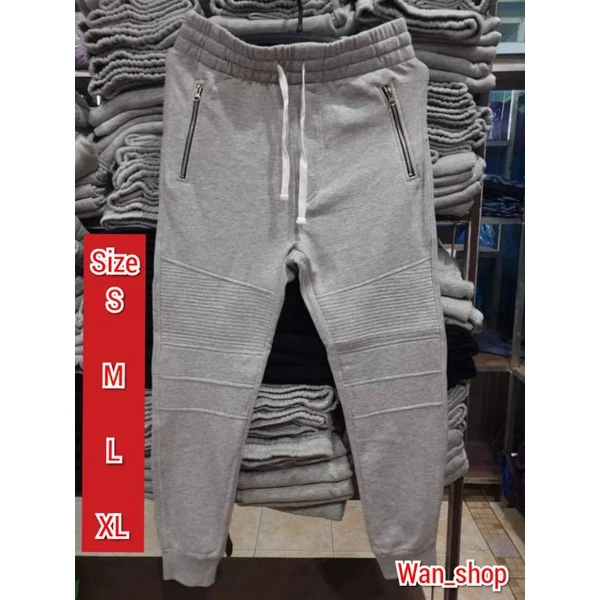 กางเกงขายาวกระเป๋าซิบข้าง (jogger ) ผ้าสำลี ใส่ได้ ชาย& หญิง ทุกโอกาส