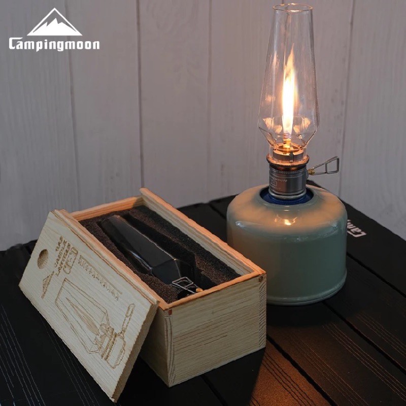 Campingmoon ตะเกียงแก๊ส เปลวเทียน T1 พร้อมเคสจัดเก็บ คลาสสิก สวยงาม รุ่นยอดฮิต พร้อมส่งจากไทย