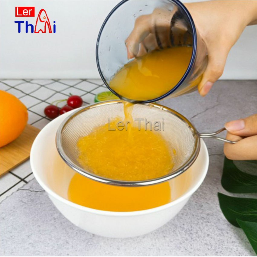 LerThai ตะแกรงกรองน้ำผลไม้ อาหาร ที่กรองในครัว Electroplating filter