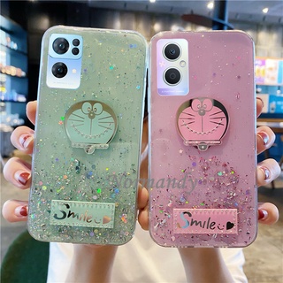 เคส Phone Casing OPPO Reno7 Z / Reno 7 Pro 5G Cute Cartoon Doraemon Starry Sky Flash Drilling Transparent Softcase Back Cove เคสโทรศัพท์