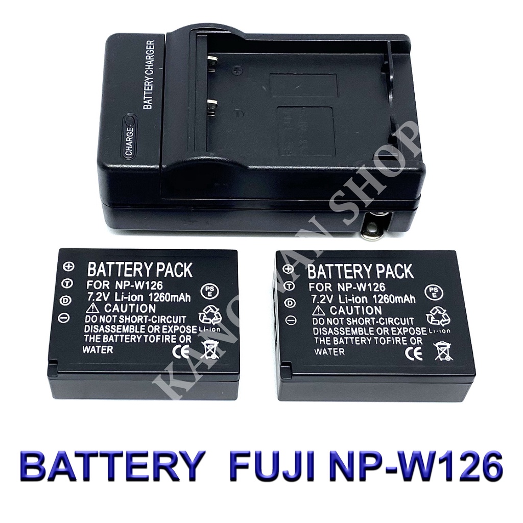 NP-W126 / W126 / W126S Battery and Charger For Fujifilm XA10,XA7,XA5,XA3,XA2,XA1,XE2,XT1,XT2,XT3,XT10,XT20,XT100,XT200