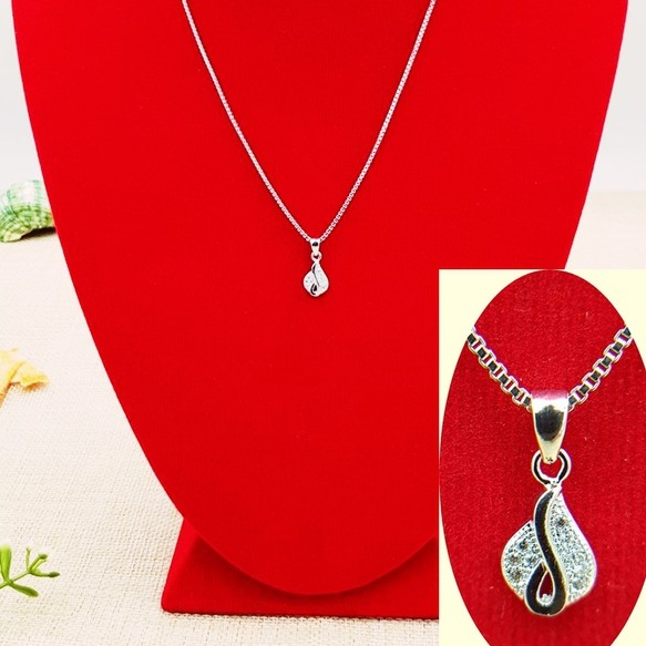 Brassking : NLF 10047 สร้อยคอพร้อมจี้รูปหยดน้ำ งานเกาหลี 💕