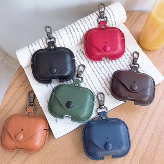 SKY เคส Airpods หนังเคสAirpods ปกป้องหูฟังสำหรับ Apple AirPods1 Airpods2 Airpods Pro เคสหนังด้วยตะขอแบบพกพา