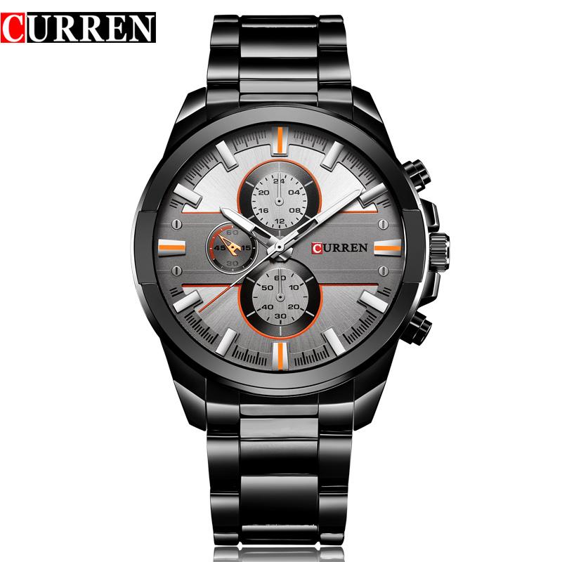 New Curren Luxury Brand Watches Men Quartz Fashion Casual Male Sports Watch Full Steel Military Watches Masculino