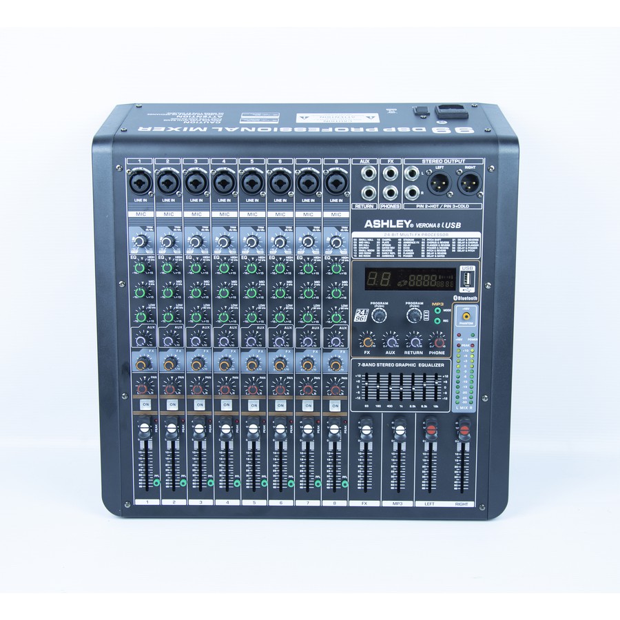 มิกซ์เซอร์ Ashley VERONA 8 มี Bluetooth-USB,MP3,Recording