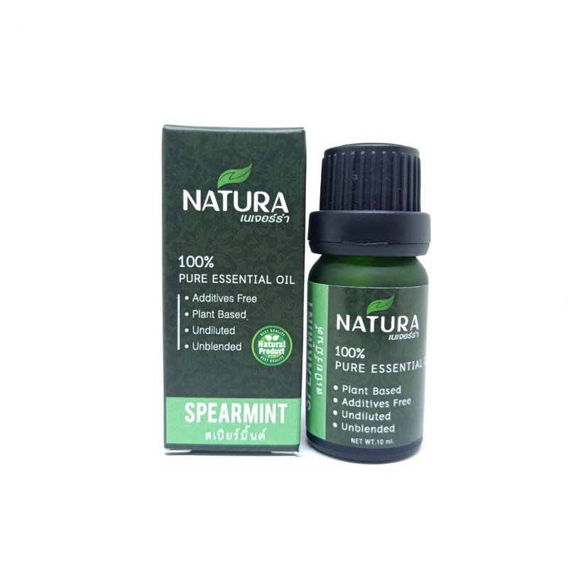 น้ำมันหอมระเหยสเปียร์มิ้นต์บริสุทธิ์ 100%(Pure Spearmint Essential Oil) 10 ml.