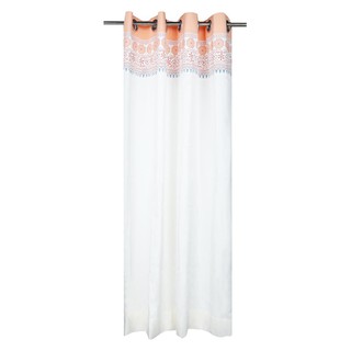 ผ้าม่าน EYELET CHILD FREEDOM STYLE TANICAL 145X220 ซม. สีส้ม ผ้าม่านประตู CURTAIN ผ้าม่านและมู่ลี่