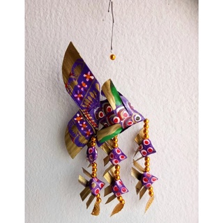 โมบายปลาตะเพียน โมบายลม โมบายแขวน Wind Chime Mobile Hanging Fish Model Home Décor Handmade Gift Fish-02