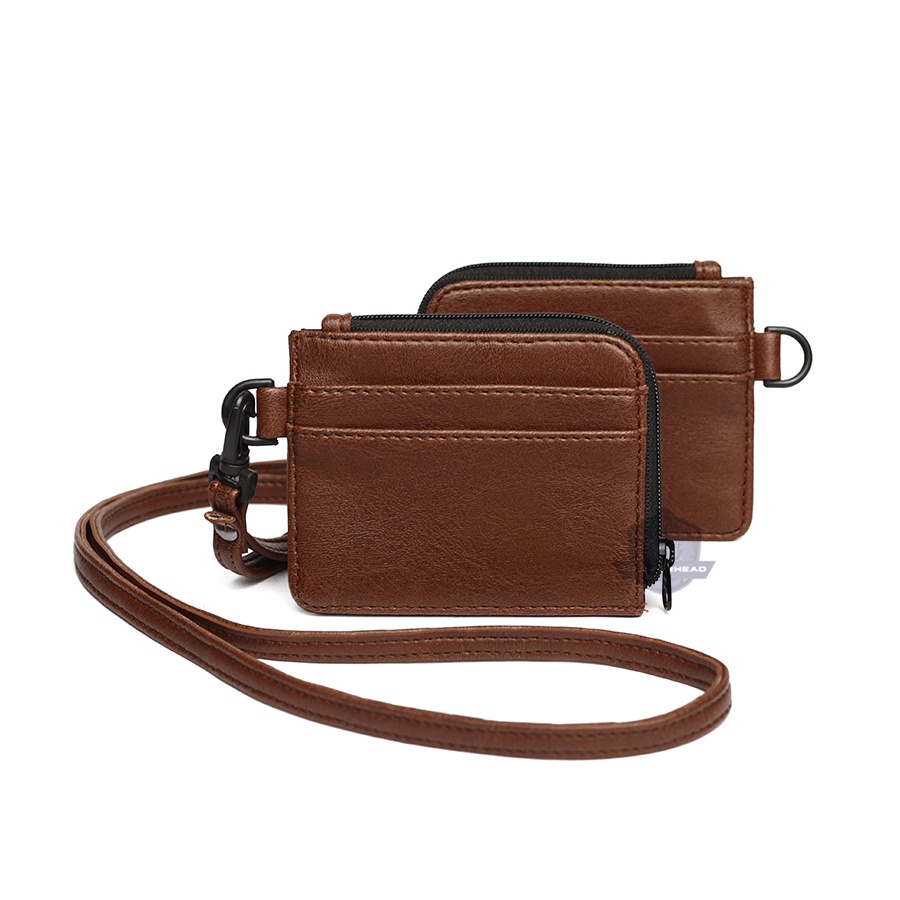 ZIPPER CARD WALLET / WALLET NECKLACE / ที่ใส่บัตรหนัง / ช่องเสียบการ์ด ATM 4 ช่อง และสล็อตเงิน 1 ช่อ