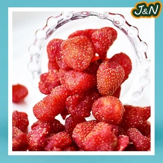 [ลดแรง🔥] สตอเบอรี่อบแห้ง สตอเบอรี่ ไม่มีน้ำตาล 🍓 Dried Strawberry ผลไม้อบแห้ง 100g./500g.