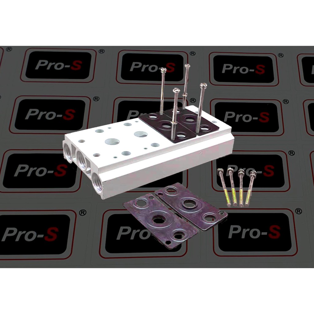 ฐาน Pro-S Manifold สําหรับวาล์วโซลินอยด์นิวเมติก 4V410-08,4V420-08, 4V430-08 แผ่นท่อไอเสียอากาศทั่วไ