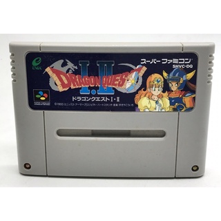 ตลับแท้ [SFC] [0050] Dragon Quest I.II (Japan) (SHVC-DQ) 1 &amp; 2 I II Super Famicom