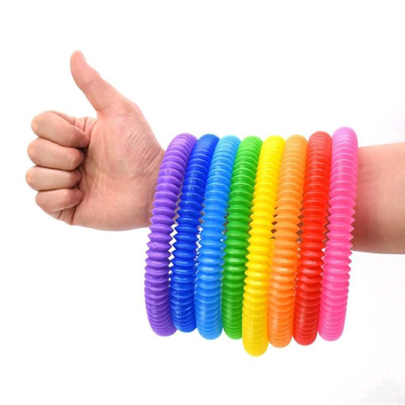 Vanda Learning 1 ชุดได้ 8 สี Pop Tubes DIY ของเล่นท่อพลาสติกสุดฮิต pop ...