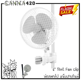 พัดลมหนีบเสา แบบส่ายได้ Fan clip grow tent ระบายอากาศสำหรับปลูกต้นไม้ Fan Clip Tent ขนาด 6 นิ้ว พัดลมปลูก