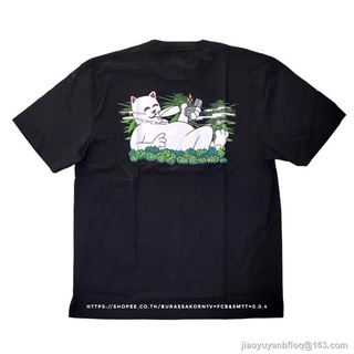 ผ้าฝ้าย 100% เสื้อยืดripndip skateboard  oversizeS-3XL