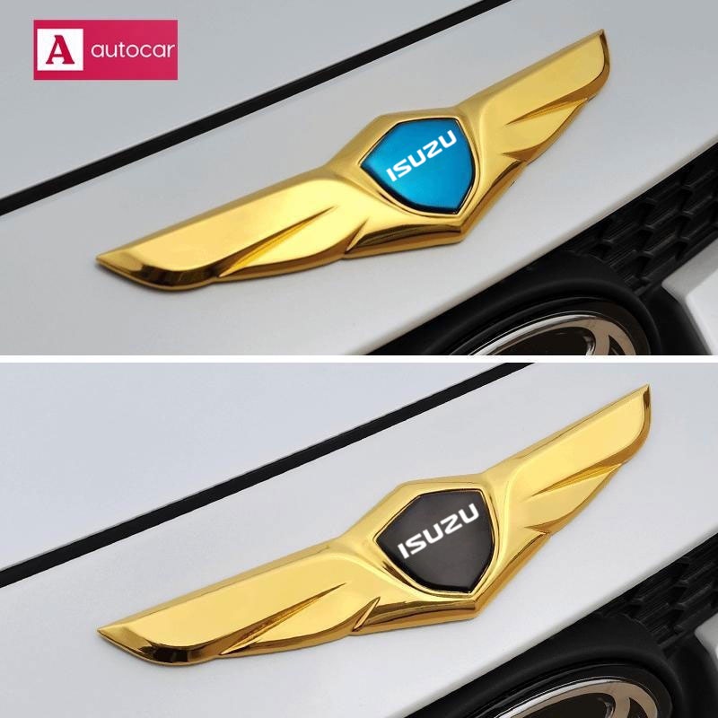 Isuzu กระโปรงหน้ารถเครื่องประดับสัญลักษณ์โลหะปีกนางฟ้าตกแต่งสติ๊กเกอร์โลโก้ Dmax Mux ELF Panther - รูปที่ 3