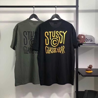 ❁❍▥American Street Wear Stussy Mens Half-Sleeved Tee Men Women Couples Pocket Cloth Short T-Shirt