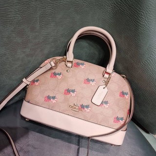 COACH 91514 MINI SIERRA SATCHEL IN SIGNATURE CANVAS WITH STRAWBERRY PRINT