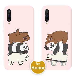 กรณี Bears Huawei Y6S Y6 Y7 Pro 2019 Y5 Lite 2018 Y9S Nova 2 Lite Honor 9 10 20 Lite 8A V30 Pro 30S X10 7C V20 8X Play TPU Phone Case