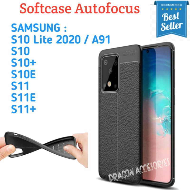 AUTO FOCUS SAMSUNG S10 LITE / A91 S10 S10+ S10E S11 S11E S11+ SOFTCASE LEATHER CASE ORANGE SKIN SILI