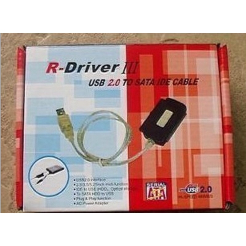 ***พร้อมส่งในไทย***USB 2.0 to SATA/IDE Cable Adapter For 2.5"/3.5"/5.25" IDE/Sata Hard Disk