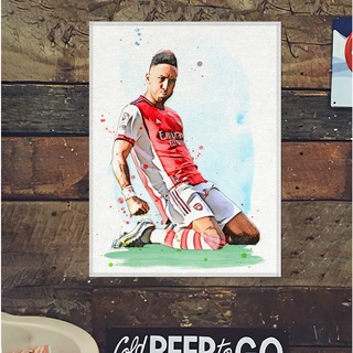 โปสเตอร์ ผ้าแคนวาส โอบาเมยอง ทีมอาร์เซนอล Pierre-Emerick Aubameyang Arsenal (3) ภาพวาด ศิลปะ นักบอล นักฟุตบอล