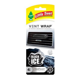 น้ำหอมปรับอากาศ Little trees Vent Wrap แบบเสียบช่องแอร์ กลิ่น Black Ice หอมนานกว่า 4 สัปดาห์