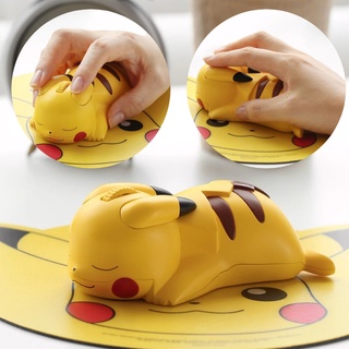 🖱Mouse⚡เมาส์ไร้สาย Pikachu USB ของแท้เมาส์บลูทูธไร้สาย Pokemon XBZ6