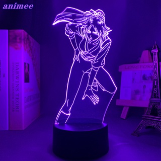 โคมไฟกลางคืน Led อะคริลิค ลายอนิเมะ Bleach Yoruichi Shihouin 3d สุดเท่ ของขวัญวันเกิด สําหรับตกแต่งบ้าน