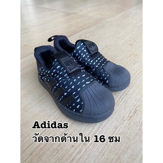 รองเท้าผ้าใบเด็กมือสอง อาดิดาส Adidas วัดจากด้านใน 16 เซนติเมตร