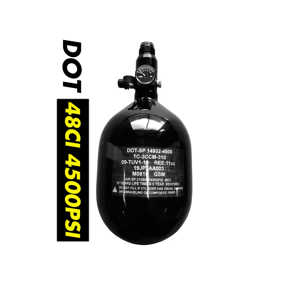 Ultraforce HPA PCP Scuba Carbon Fiber Air Tank With 800PSI Valve 48/4500PSI DOT
