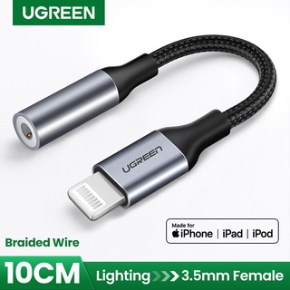 Ugreen Mfi สายเคเบิ้ลแจ็ค Aux 3.5 มม. สําหรับ iPhone 14 14 Plus 14 Pro Pro Max