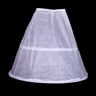 ❤❤ Flower Girls 2 Hoops White Underskirt 65cm Wedding Petticoat Children Kids