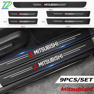 Mitsubishi สติกเกอร์คาร์บอนไฟเบอร์ ป้องกันรอยขีดข่วน สำหรับติดประตูรถยนต์ สําหรับ Lancer EX Xpander Grandis Attrage Mirage ASX