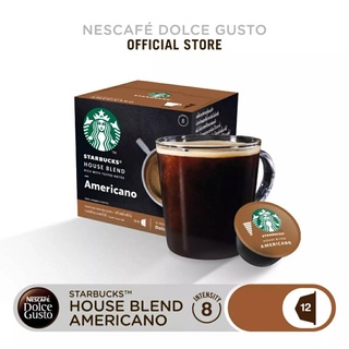 Starbucks® House Blend จาก NESCAFE Dolce Gusto สตาร์บัคส์ เฮาส์ เบลนด์ อเมริกาโน่(1กล่องมี 12 แคปซูล)