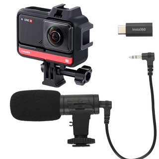 wireless microphone action camera ไมโครโฟน 3.5mm Recording Video Microphone Mic Adapter for Insta360 One R Action Camera